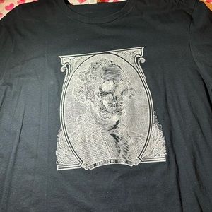 In Greed We Trust Glitter Screen Print T Shirt